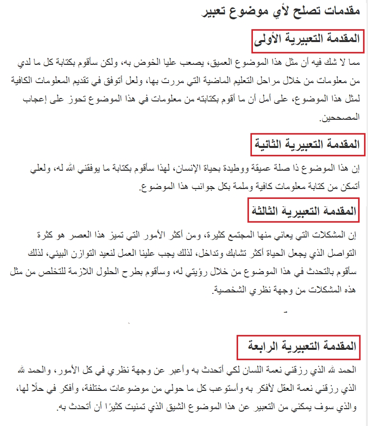 مقدمة قصيرة لموضوع تعبير - اروع مقدمه لموضوع تعبير مميز 3545